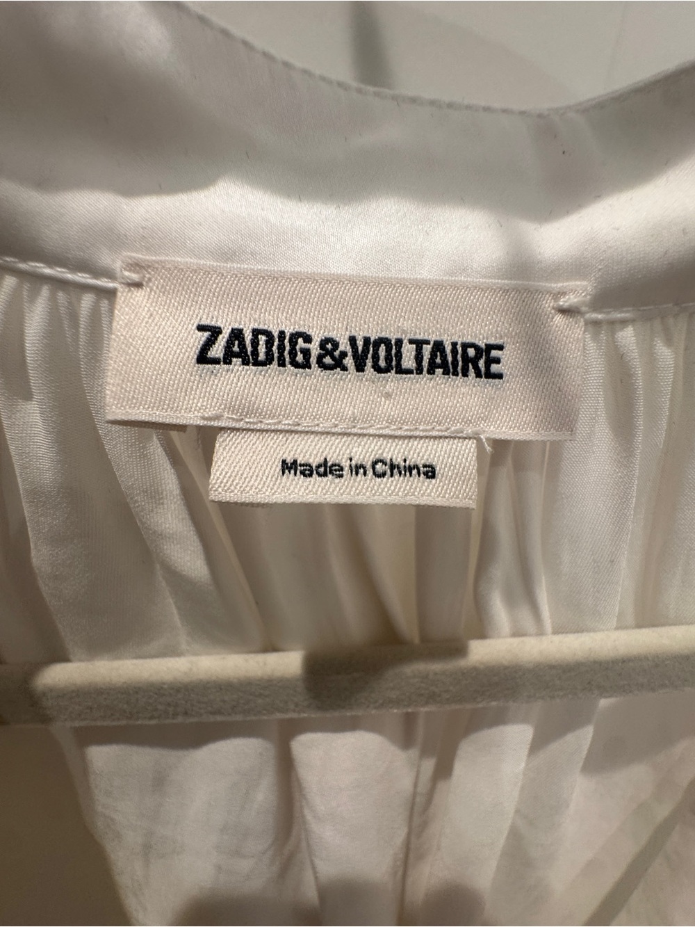 Zadig & Voltaire Tink Satin Blouse in White XS - Picture 6 of 7